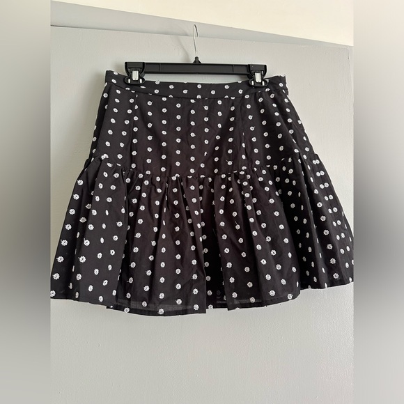 NWT CECE Button Up Daisy Eyelet Embroidered Mini A-Line Skirt - Picture 4 of 7